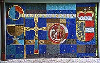 Mosaik am Archivgebäude